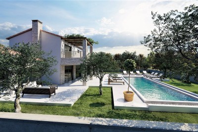 Casa indipendente di 240 m2 con vista mare, piscina e garage vicino a Parenzo - in costruzione 2